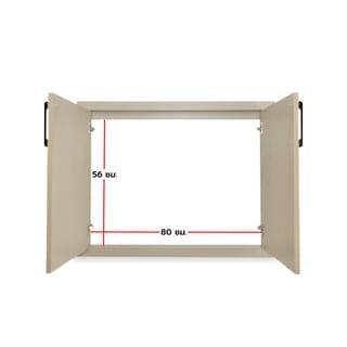 CLOSE  บานซิงค์คู่  UPVC  LIMA ขนาด 85x66 ซม. Vacuum สีเบจ 