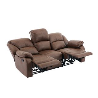 PULITO เก้าอี้พักผ่อนหนังสังเคราะห์ 3 ที่นั่ง รุ่น  KASTOR ขนาด 196x97-167x101-78 ซม. สีน้ำตาล