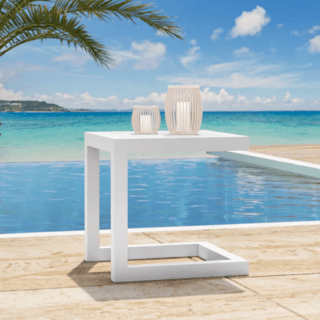 SUMMER SETโต๊ะ outdoor อลูมิเนียม Rang ขนาด 45x45x50 ซม. สีขาว