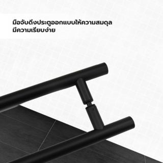 TORSTEN มือจับประตูบานดึง SUS304  500 มม. รุ่น CHCP006-500BK สีดำ