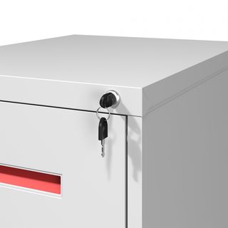 SMITH  ตู้เก็บเอกสารลิ้นชัก รุ่น Artie ขนาด 46x63x113.1 cm. สีขาว - แดง
