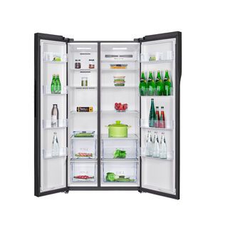 TCL ตู้เย็น SIDE BY SIDE ขนาด 22.3 คิว รุ่น RT62GPSBD สีดำกระจก