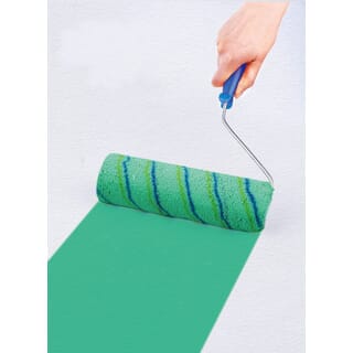 MW ลูกกลิ้งทาสีพร้อมด้าม (Eco) 4นิ้ว รุ่น TS1115 สีขาว-แถบฟ้า