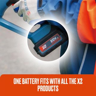 SENIX เครื่องตัดพุ่มไม้ไร้สาย ใบมีดขนาด 21 นิ้ว 20V(Max) (พร้อมแบตเตอรี่ 2.5Ah 1 ก้อน) รุ่น HTX2-M-EU สีน้ำเงิน - ดำ