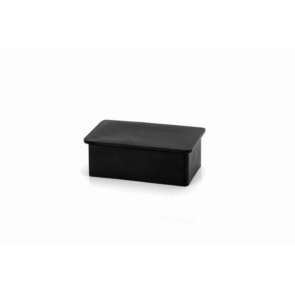 TORSTEN พลาสติกรองขาโต๊ะสี่เหลี่ยมผืนผ้า (สวมนอก) รุ่น 1XY-010-1/12x3 ขนาด 1-1/2”x3” แพ็ค 2 ชิ้น สีดำ