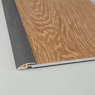 MAC ตัวจบเก็บขอบT1 ขนาด28x5.5มม. ความยาว 2 เมตร WD3  สีโอ๊คเทา FDF30