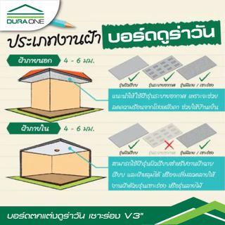 ดูร่าวัน บอร์ด เซาะร่อง 3 นิ้ว 0.6x120x240 ซม.