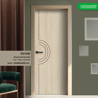 LEOWOOD ประตูไม้เคลือบเมลามีน DoorX Gold ลาย 1 ขนาด 80x200 ซม. สีแทงโก้