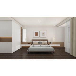 Marbella กระเบื้องเซรามิคปูพื้น 60x60 ซม. รุ่น พิซซ่า-บราว  HK2405 ผิวกึ่งเงากึ่งด้าน (4P)