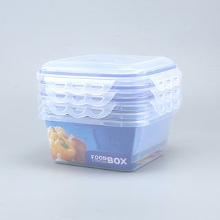 GOME กล่องถนอมอาหาร 1800 ML. 18.8x18.8x9.9 ซม. EL014  สีน้ำเงิน