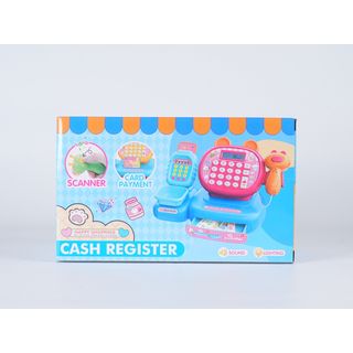 TOYS ของเล่นเครื่องแคชเชียร์คิดเงินพร้อมตะกร้าผลไม้ รุ่น L858-3H ขนาด 28x17x17 ซม. คละสี