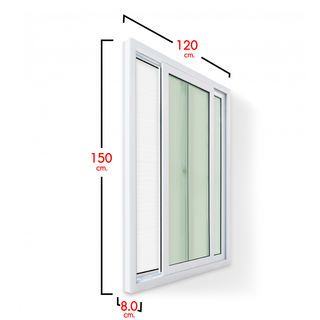 RAKANGTHONG หน้าต่างบานเลื่อน UPVC 150*110 cm. สีขาว