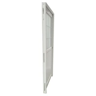 WELLINGTAN ประตู UPVC กระจกฝ้าพร้อมวงกบและบานพับ รุ่นJM-051 ขนาด 70x200ซม. สีขาว (เจาะลูกบิด)