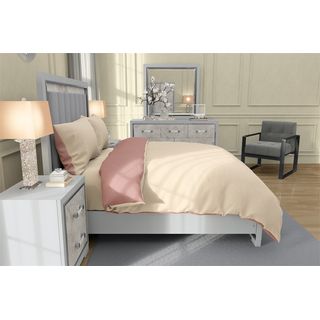 TRUFFLE ชุดเครื่องนอนพร้อมผ้านวม 6 ชิ้น รุ่น Hoshi-03 ขนาด 6 ฟุต สีชมพู-ชมพูอ่อน