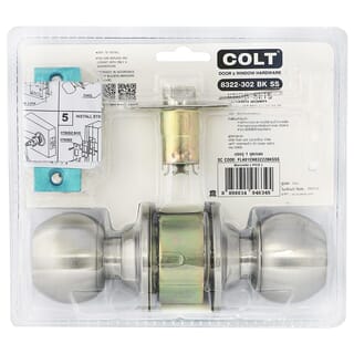 COLT ลูกบิดห้องน้ำ จานเล็ก สเตนเลส-304 รุ่น 8322-302 SS สีสเตนเลส