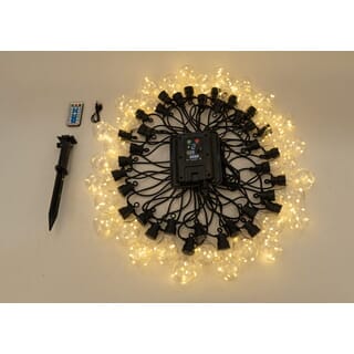 EILON ไฟระย้าตกแต่งเทศกาล โซลาร์เซลล์ 35 หลอด ยาว 20เมตร 50W รุ่น ETDC-20M35D-TXWW แสงวอร์มไวท์