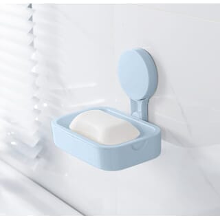 Primo ที่วางสบู่ พลาสติก รุ่น Aero-07 ขนาด 10x13.9x11.9 ซม. สีฟ้า