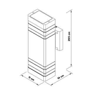 EILON โคมไฟผนัง Modern ABS รุ่น MVW003B ขั้ว E27 สีดำ