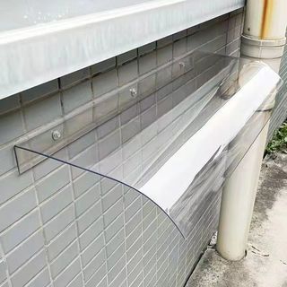 WELLINGTAN ชุดกันสาดอะคริลิค ขนาด 50x120 ซม.หนา3.5มม. สีใส