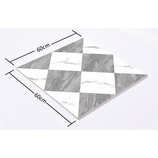 Marbella กระเบื้องเซรามิคปูพื้น 60x60 ซม. รุ่น ยูเรก้า   ไวท์  เกรย์  MD670  ผิวด้าน  (4P)