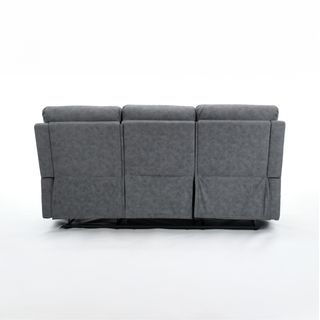 PULITO เก้าอี้พักผ่อน หนังสังเคราะห์ 3 ที่นั่ง รุ่น TADDEO ขนาด 200x94-161.5x102.5-82 ซม.  สีเทาเข้ม