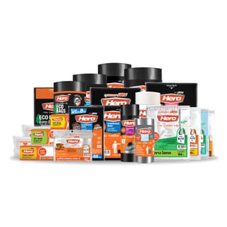 HERO ถุงขยะหนาพิเศษ แบบประหยัด ขนาด 28 X36  (16ใบ) 1KG 