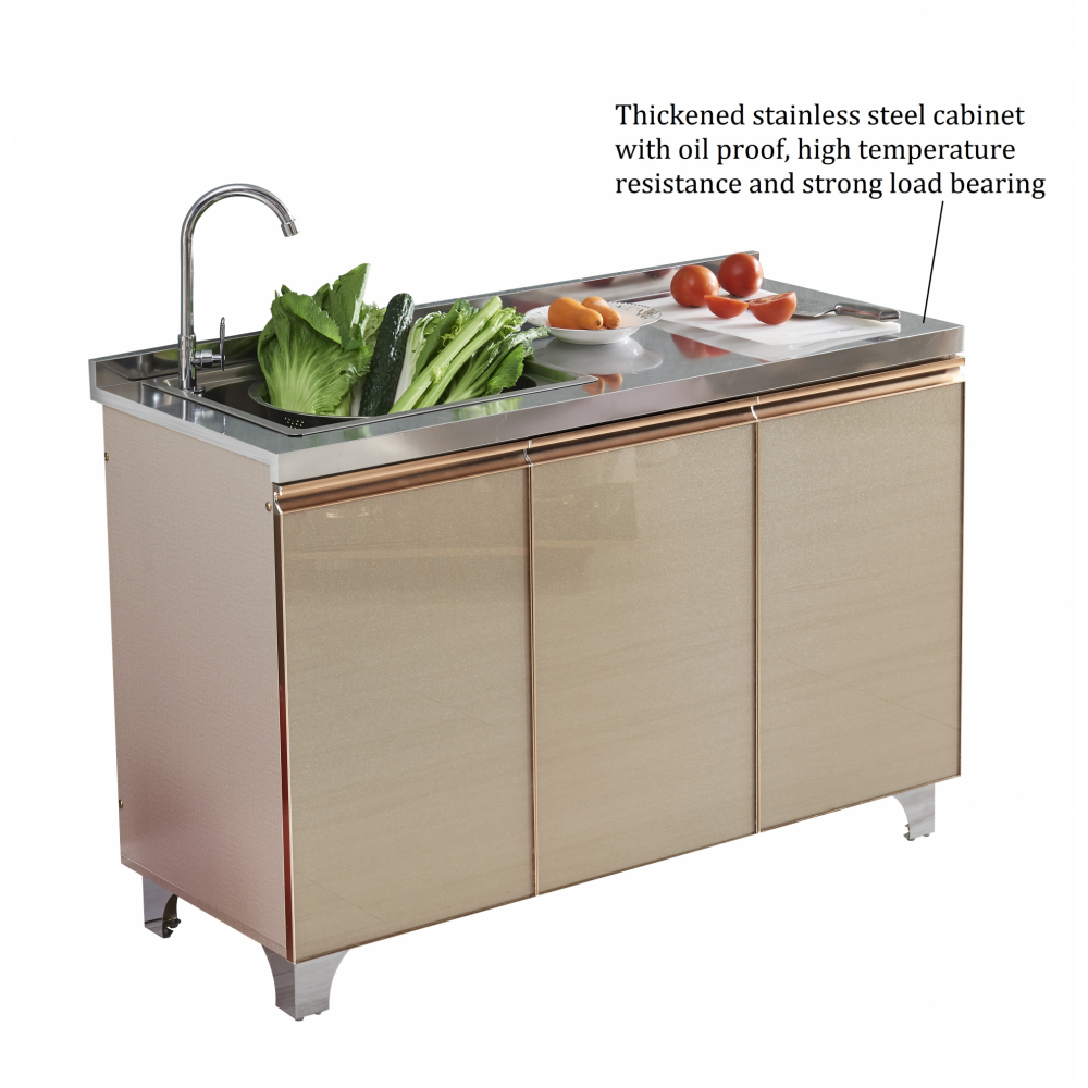 KOCH KITCHEN ตู้พร้อมซิงค์ 1 หลุมไม่มีที่พัก 120x50x80 ซม. BLINKS สีครีม (1/2)