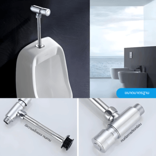 Verno ชุดฟลัชวาล์วโถปัสสาวะแบบกด ครบชุด รุ่น C12 ขนาด 45x25x7 ซม. สีโครม