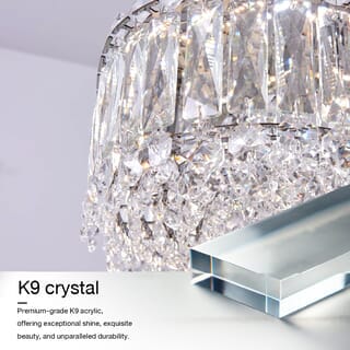 EILON โคมแชนเดอเลียร์ 54Wx2 รุ่น 570-750*350/CH ปรับแสงได้ 3 แสง