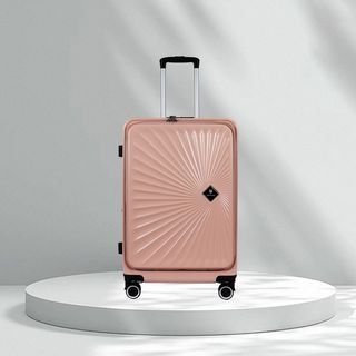 WETZLARS กระเป๋าเดินทาง ขนาด 28 นิ้ว พร้อมช่องใส่ของด้านหน้า รุ่น Blossom-01 ขนาด 29x51x70 ซม. สีชมพูทะเล