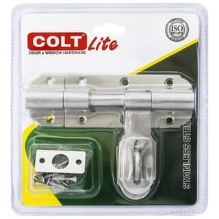 COLT LITE กลอนขวางสแตนเลส รุ่น 3034 ขนาด 4 นิ้ว สีสแตนเลส (แพ็ค 1)