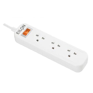 EILON รางปลั๊กไฟ รุ่นMSC33THN-GHE  3ช่อง 1สวิตช์ 10A  2200W  3เมตร