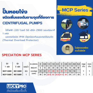 LUCKY PRO ปั๊มหอยโข่ง 1Hp 1
