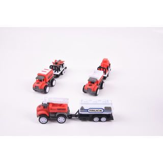 TOYS ของเล่นชุดรถพ่วงดับเพลิง บรรจุ3คัน สีแดง#99843-60(22x4.5x20.5ซม.)
 