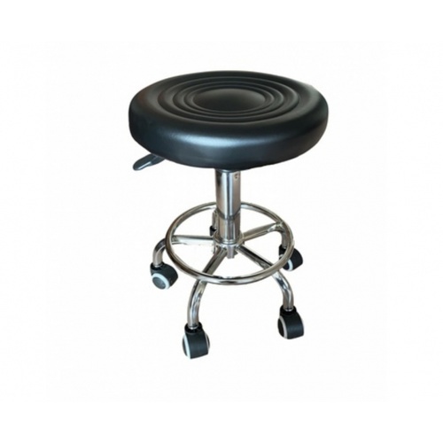 PULITO เก้าอี้บาร์หัวกลม ปรับระดับความสูงได้ มีล้อเลื่อน รุ่น Nifty-BK 45×45×63 ซม. สีดำ 