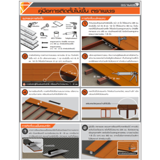 ตราเพชร ไม้พื้น ลายเสี้ยน 2.5x20x300 ซม. สีธรรมชาติ