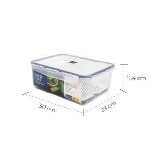 SUPER LOCK กล่องอาหาร 5500 มล. 6817-2 Pack 1GET1  สีขาว