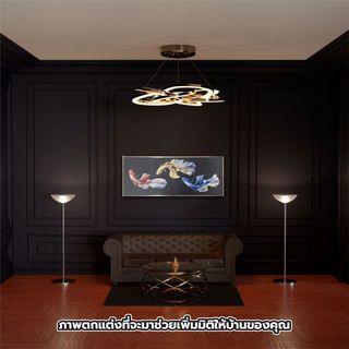 COZY ภาพพิมพ์แคนวาสพร้อมกรอบ ปลากัด 94x36x3.5ซม. POLITA-F04