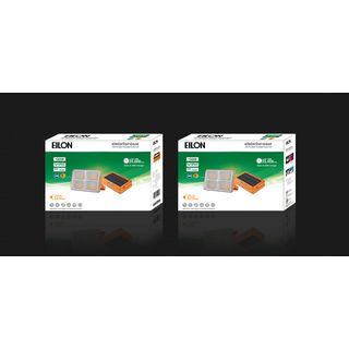 EILON สปอร์ตไลท์โซล่าร์เซลล์แบบพกพา พับได้ 100W รุ่น ESTD-100W-QB3065 แสง3สี+มีไฟสีแดงและน้ำเงิน