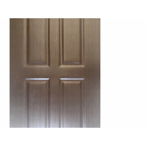 WELLINGTAN ประตูภายใน UPVC บานทึบ 4 ฟักปีกนก รุ่น UPVC-W004 ขนาด 80x200 ซม. สี Black wenge