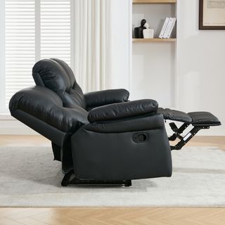 PULITO เก้าอี้พักผ่อนหนังสังเคราะห์ 3 ที่นั่ง รุ่น DENVEER ขนาด 196x93x100 ซม. สีดำ