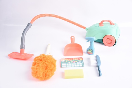 TOYS ของเล่นเครื่องดูดฝุ่นพร้อมอุปกรณ์ทำความสะอาด#XG2-29C ขนาด(67.5x27.5x16.5ซม.)