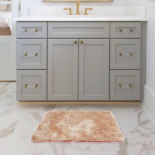 COZY พรมเช็ดเท้าขนนุ่ม รุ่น LOBBY-04 ขนาด 40× 60× 2.5ซม. สีชมพู