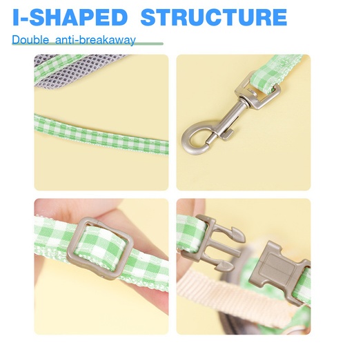 DUDUPETS สายจูงสัตว์เลี้ยง รุ่น S01-Mขนาด9.5X10X120ซม.สีเขียว