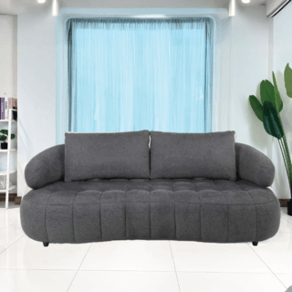 Relax studio โซฟาผ้าปรับอเนกประสงค์ 3 ที่นั่ง ขนาด 222x112-133x88 ซม. รุ่น Kepple สีชาร์โคล