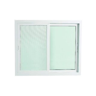 WELLINGTAN หน้าต่างอะลูมิเนียม บานเลื่อน SS WGW1210-2P 120x100ซม. สีขาว พร้อมมุ้ง