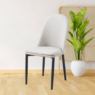 (1/2)PULITO  เก้าอี้รับประทานอาหาร รุ่่น DOTTIE-CWT ขนาด 55x50x89 ซม. สีครีม