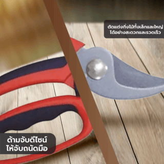 Tree O กรรไกรตัดกิ่งปากโค้ง รุ่น D-Sh0502H สีส้ม