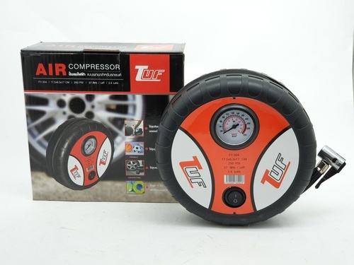 ปั๊มลมไฟฟ้าติดรถยนต์ TUF รุ่น FY-304 250/300 PSI 