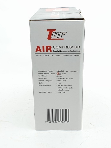 ปั๊มลมไฟฟ้าติดรถยนต์ TUF รุ่น FY-304 250/300 PSI 